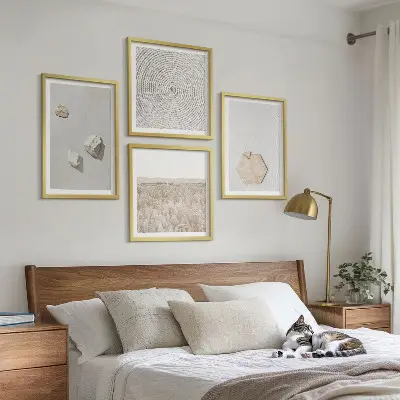 Set de tablouri decorative pentru perete texturi cu aspect de nisip în stil boho