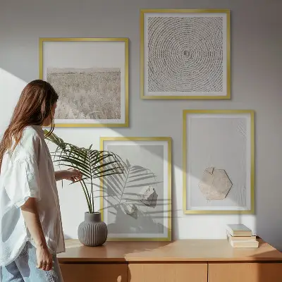 Set de tablouri decorative pentru perete texturi cu aspect de nisip în stil boho