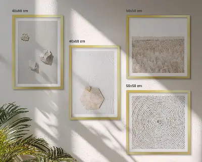 Set de tablouri decorative pentru perete texturi cu aspect de nisip în stil boho
