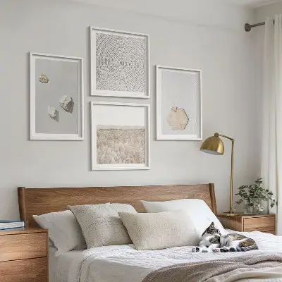 Set de tablouri decorative pentru perete texturi cu aspect de nisip în stil boho