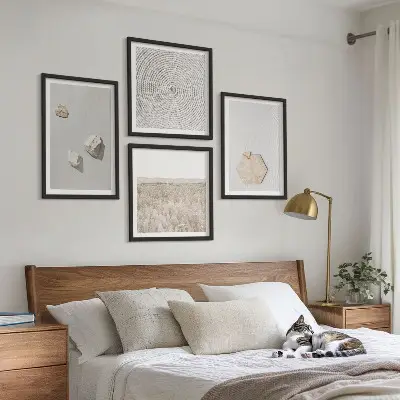 Set de tablouri decorative pentru perete texturi cu aspect de nisip în stil boho