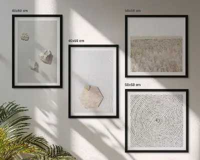Set de tablouri decorative pentru perete texturi cu aspect de nisip în stil boho