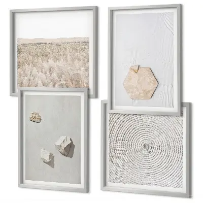 Set de tablouri decorative pentru perete texturi cu aspect de nisip în stil boho
