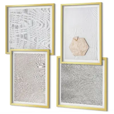 Set tablouri gata de agățat cu texturi nisipoase în stil boho