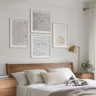 Set tablouri gata de agățat cu texturi nisipoase în stil boho