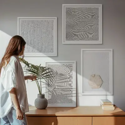 Set tablouri gata de agățat cu texturi nisipoase în stil boho