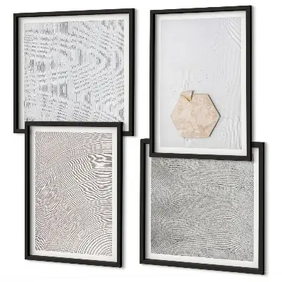 Set tablouri gata de agățat cu texturi nisipoase în stil boho