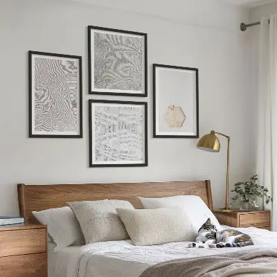 Set tablouri gata de agățat cu texturi nisipoase în stil boho