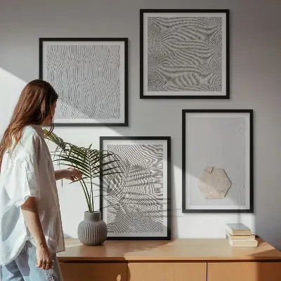 Set tablouri gata de agățat cu texturi nisipoase în stil boho