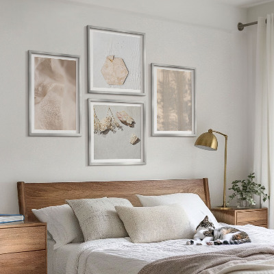 Set tablouri gata de agățat Texturi naturale subtile în stil boho