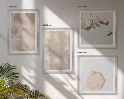 Set tablouri gata de agățat Texturi naturale subtile în stil boho