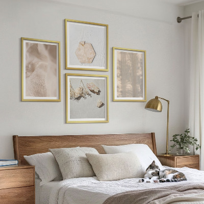Set tablouri gata de agățat Texturi naturale subtile în stil boho