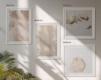 Set tablouri gata de agățat Texturi naturale subtile în stil boho