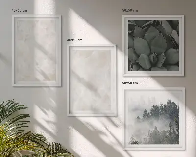 Compoziție de tablouri pentru perete cu model de marmură pastelată din piatră