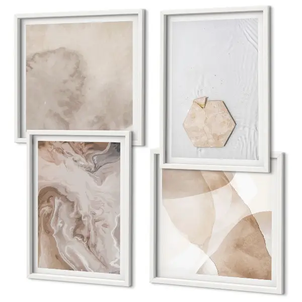 Set tablouri gata de agățat cu design abstract inspirat din natură
