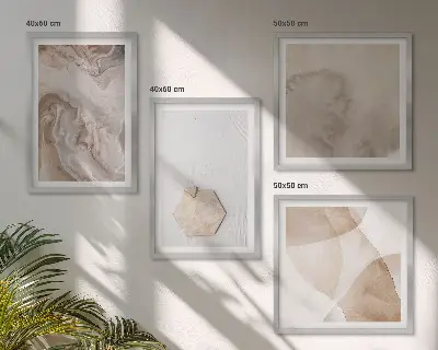 Set tablouri gata de agățat cu design abstract inspirat din natură