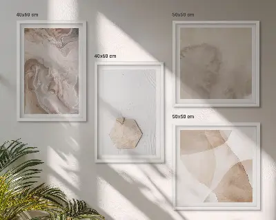 Set tablouri gata de agățat cu design abstract inspirat din natură