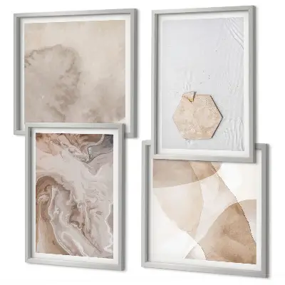 Set tablouri gata de agățat cu design abstract inspirat din natură
