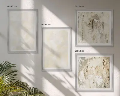Set de tablouri gata de agățat cu design de vopsea și textură strălucitoare