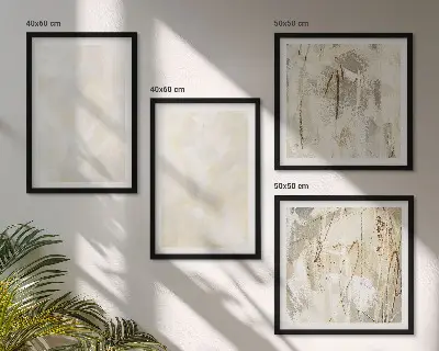 Set de tablouri gata de agățat cu design de vopsea și textură strălucitoare