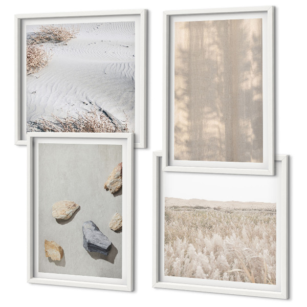 Set tablouri gata de agățat Texturi naturale boho