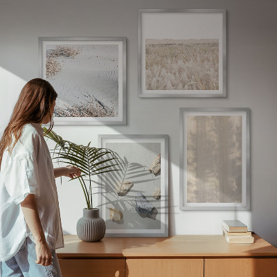 Set tablouri gata de agățat Texturi naturale boho