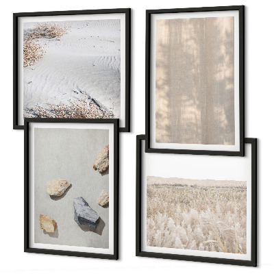 Set tablouri gata de agățat Texturi naturale boho