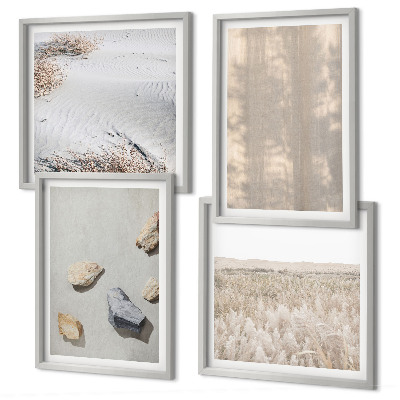 Set tablouri gata de agățat Texturi naturale boho