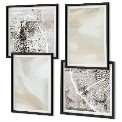 Compoziție de tablouri pentru perete cu design minimalist inspirat de textura vopselei