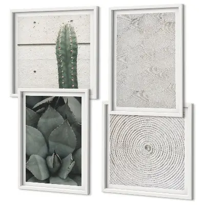 Set de tablouri decorative cu texturi tropicale de vară gata de agățat
