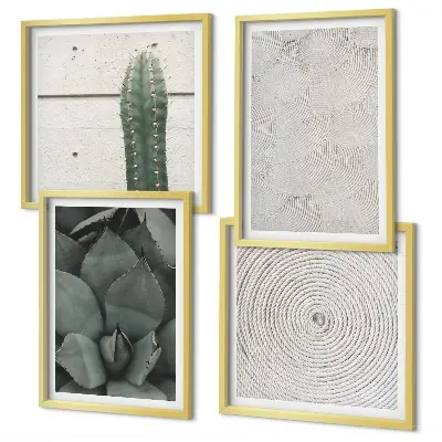 Set de tablouri decorative cu texturi tropicale de vară gata de agățat