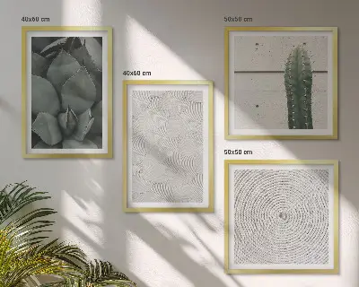 Set de tablouri decorative cu texturi tropicale de vară gata de agățat
