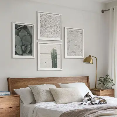 Set de tablouri decorative cu texturi tropicale de vară gata de agățat