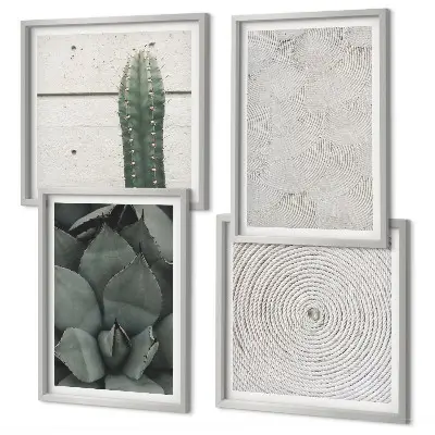 Set de tablouri decorative cu texturi tropicale de vară gata de agățat