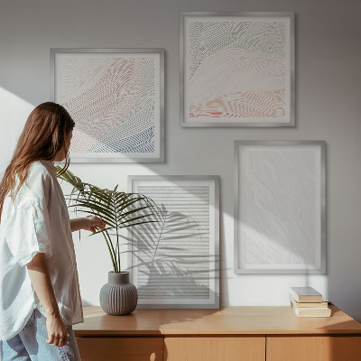Set tablouri gata de agățat Structuri luminoase, modele de nisip