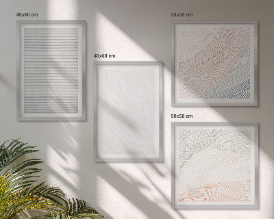 Set tablouri gata de agățat Structuri luminoase, modele de nisip