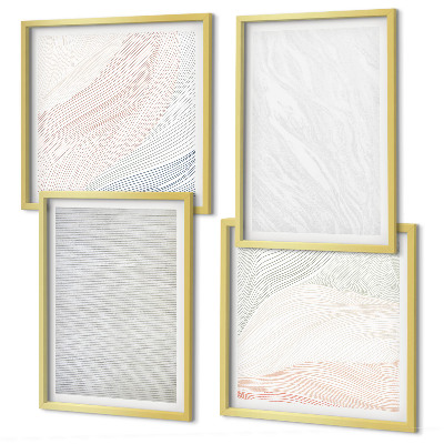 Set tablouri gata de agățat Structuri luminoase, modele de nisip