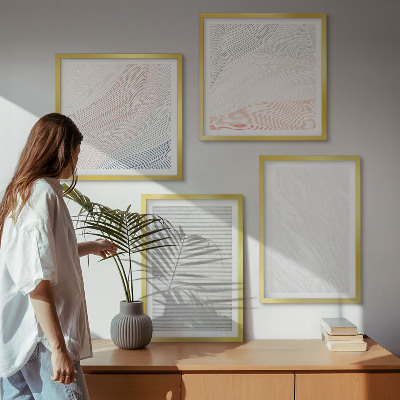 Set tablouri gata de agățat Structuri luminoase, modele de nisip