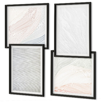 Set tablouri gata de agățat Structuri luminoase, modele de nisip