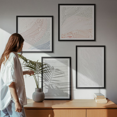 Set tablouri gata de agățat Structuri luminoase, modele de nisip