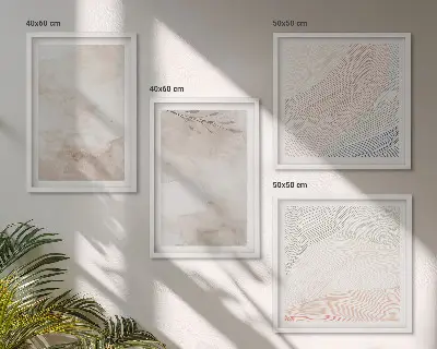 Compoziție de tablouri pentru perete cu acuarelă în tonuri de frunze pastelate
