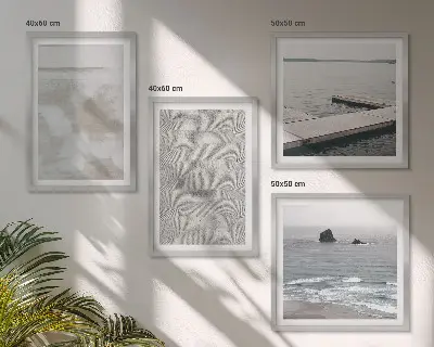 Compoziție de tablouri pentru perete cu design abstract modern în texturi
