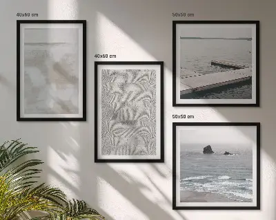 Compoziție de tablouri pentru perete cu design abstract modern în texturi