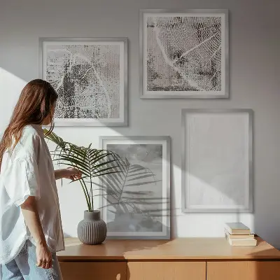 Set de tablouri cu forme moderne abstracte gata de agățat