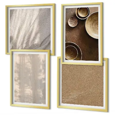 Set de tablouri gata de agățat cu structuri și texturi în stil minimalist