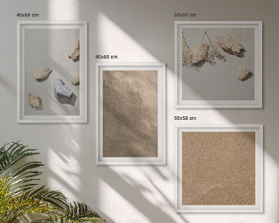 Set tablouri gata de agățat Structuri naturale cu pietre de plajă