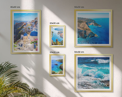 Decorațiune de perete set tablouri Peisajul Mării Egee