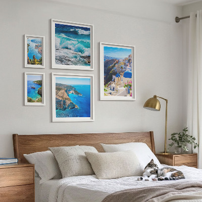 Decorațiune de perete set tablouri Peisajul Mării Egee
