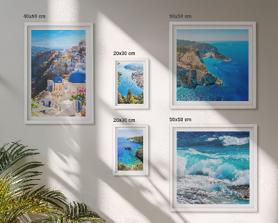 Decorațiune de perete set tablouri Peisajul Mării Egee