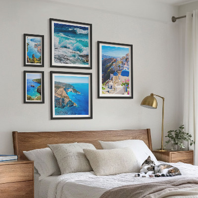 Decorațiune de perete set tablouri Peisajul Mării Egee